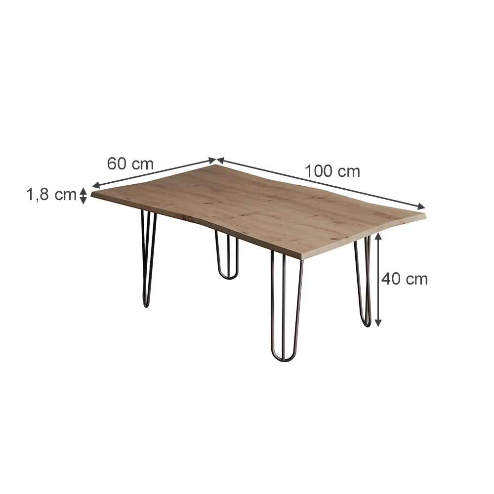 Vicco Tavolino da caffè Artigiano 100 x 60 cm
