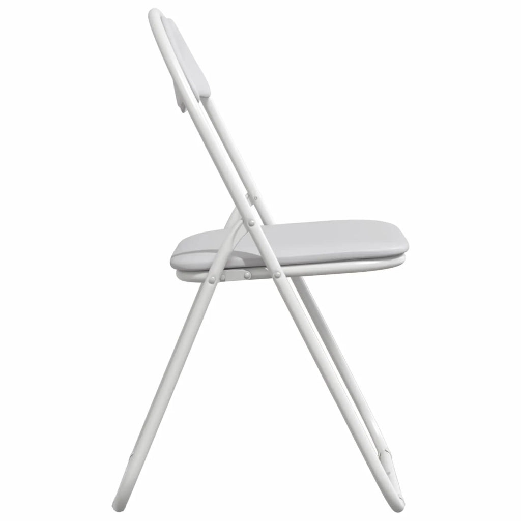 Sedia pieghevole 2 pcs Bianco e Grigio 48 x 43,5 x 81 cm