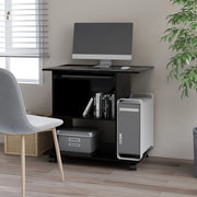 Scrivania da Computer Nera 80x50x75 cm in Legno Multistrato 802895