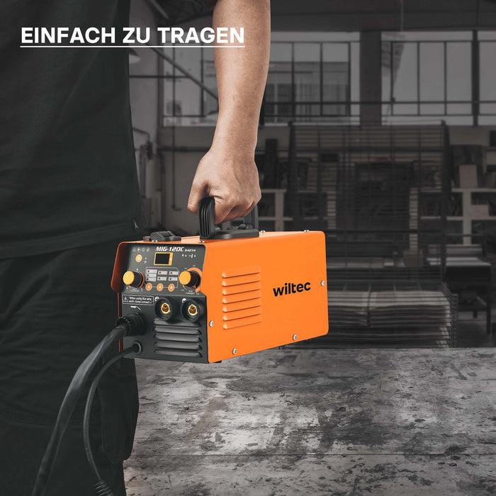 Saldatrice digitale IGBT 120A per saldatura MIG, MMA, FCAW, TIG