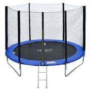 Premium Pack Trampolino 245cm reversibile blu / verde CANBERRA + rete, scala, copertura e kit di ancoraggio