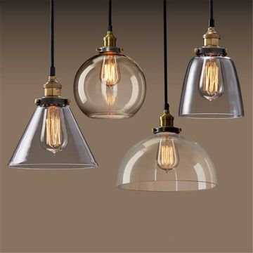 Lampada Da Soffitto Pensile Di Vetro Verto C