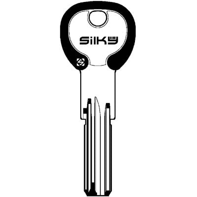 CHIAVE PUNZONATA ISEO IE26DZ SILKY SILCA - OTTONE NICHELATO- 5 pezzi