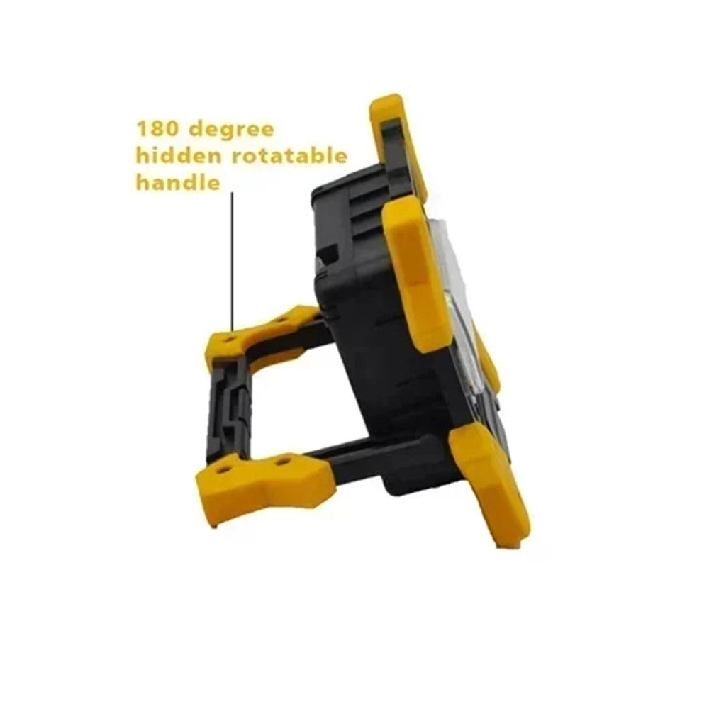 Trade Shop - Lampada Faretto Da Lavoro Cantiere A Led Batteria Ricaricabile Portatile 4500mah Q-gz10w -
