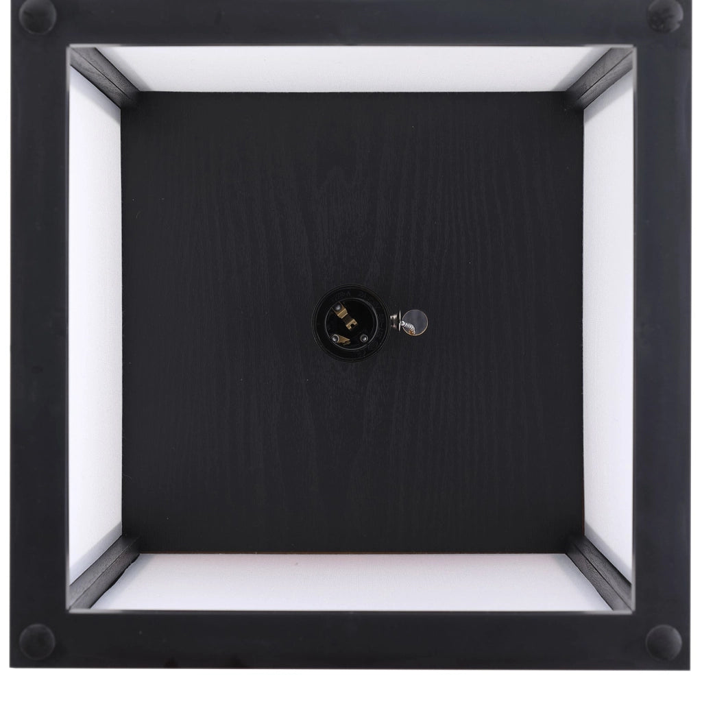 Scaffale Soggiorno in MDF con Lampada 40W Nero Bianco 26x26x160 cm