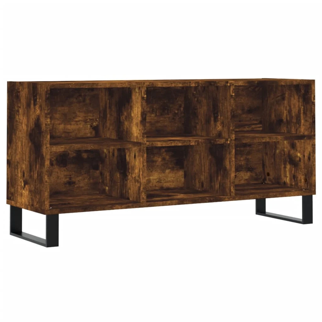 Mobile TV multimediale scaffale TV credenza mobile TV sala da pranzo soggiorno camera da letto rovere affumicato 103,5 x 30 x 50 cm legno ingegnerizzato marrone 02_0027311