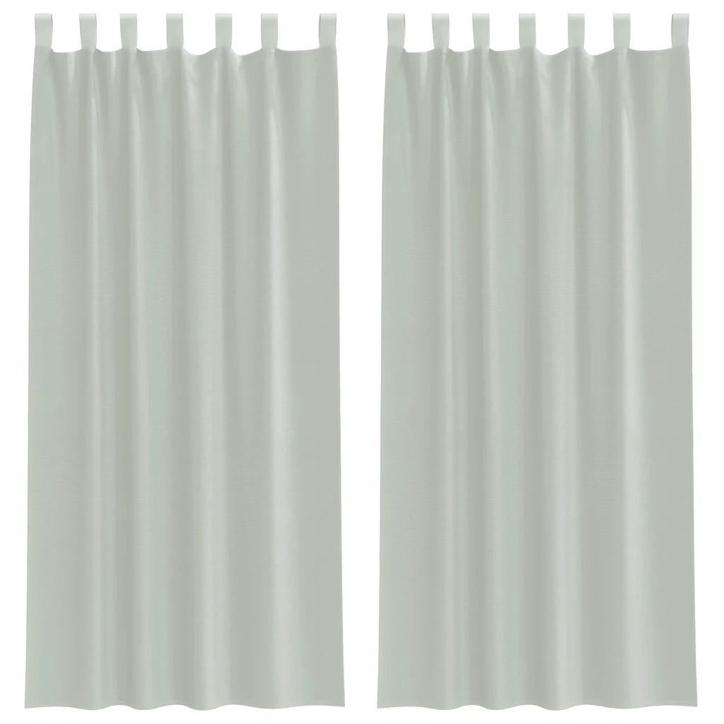 vidaXL Tende in Voile con Passanti 2 pz Grigio Chiaro 140x225 cm