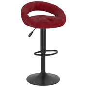 vidaXL Sgabelli da Bar 2 pz Rosso Vino in Velluto