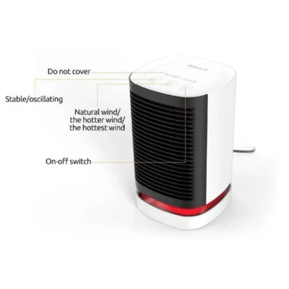 Trade Shop - Mini Termoventilatore Riscaldatore Elettrico Portatile Compatto 950 Watt Q-nf002 -