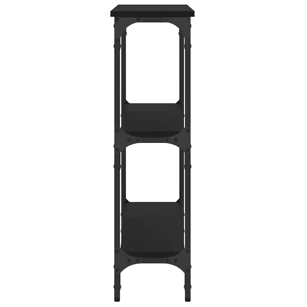 Tavolino Consolle-Tavolino da soggiorno-Tavolo Nero 100x22,5x75 cm in Legno Multistrato