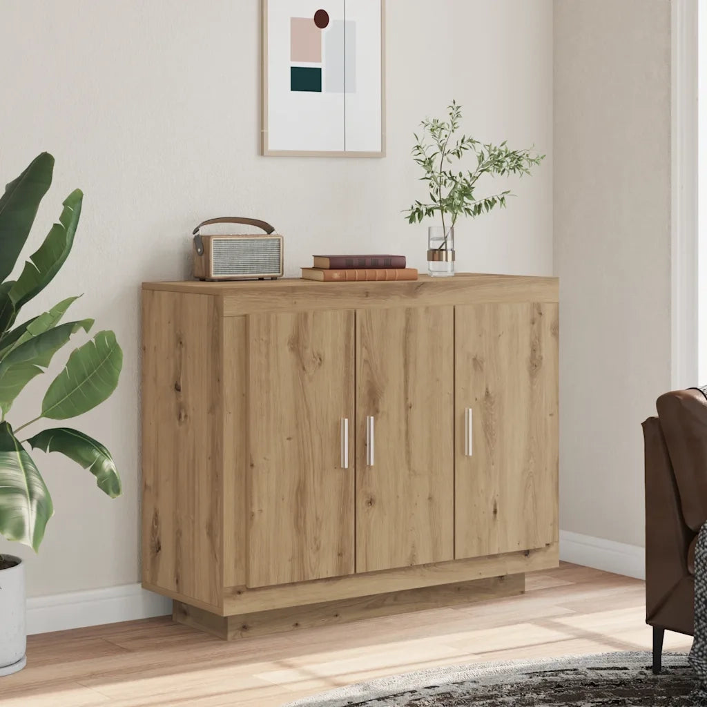 Credenza Rovere Artigianale 92x35x75 cm in Legno Multistrato 856865