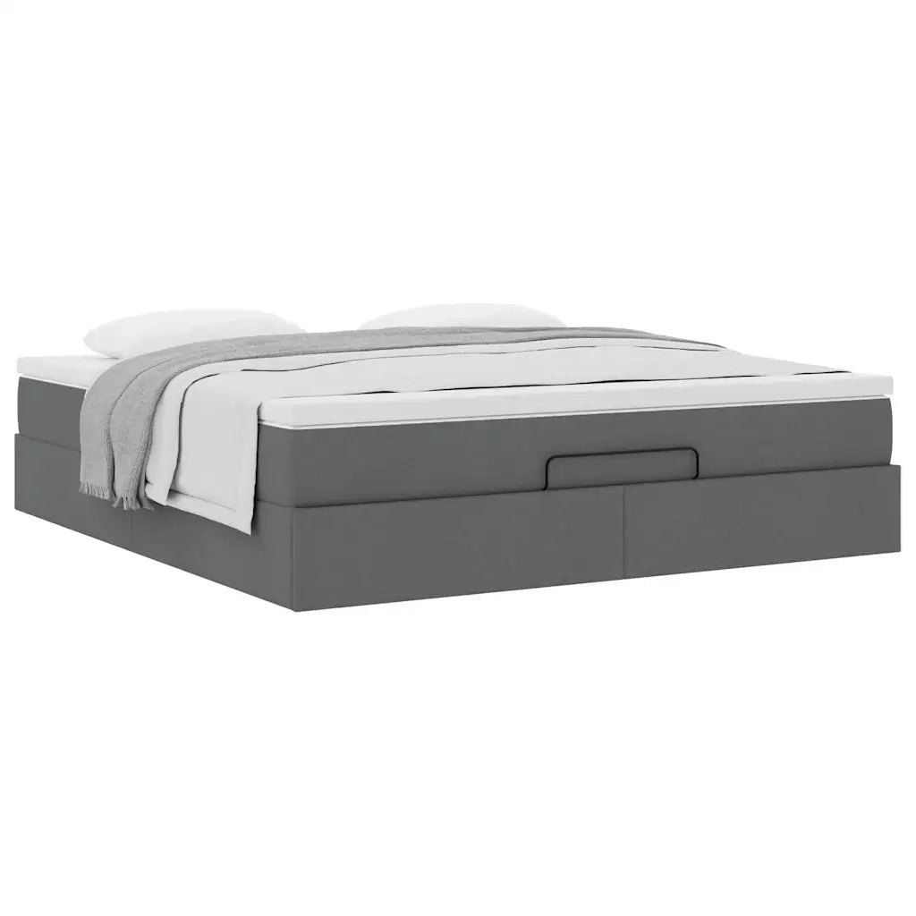 Struttura Letto Pouf con Materasso 160x200 cm in Tessuto 3311121
