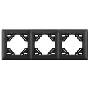 Placca Tripla Per Prese Oste Jnh015-3f Black