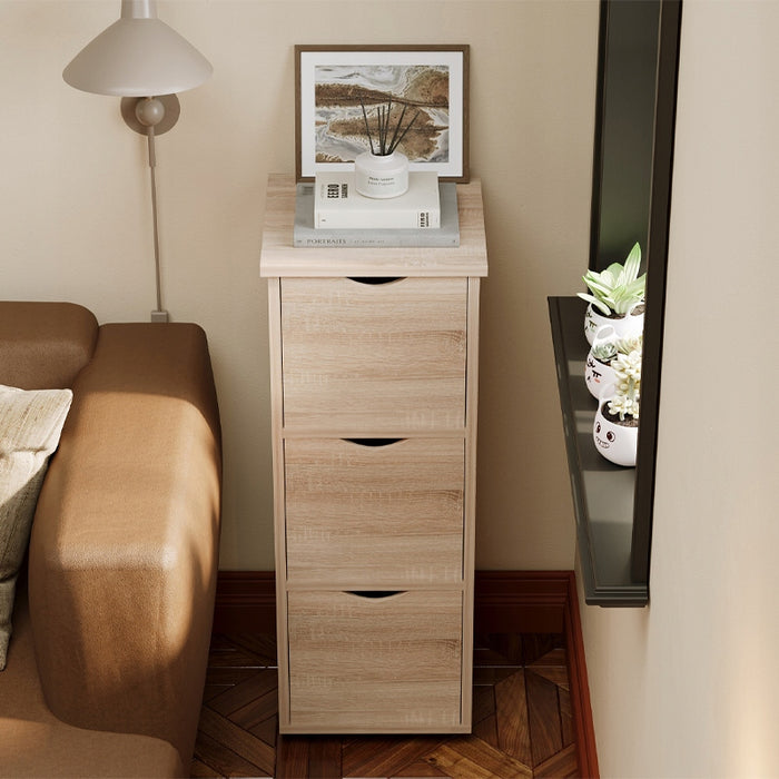 Armadio a colonna con cassetti rustico rovere comò verticale stretto capiente loft