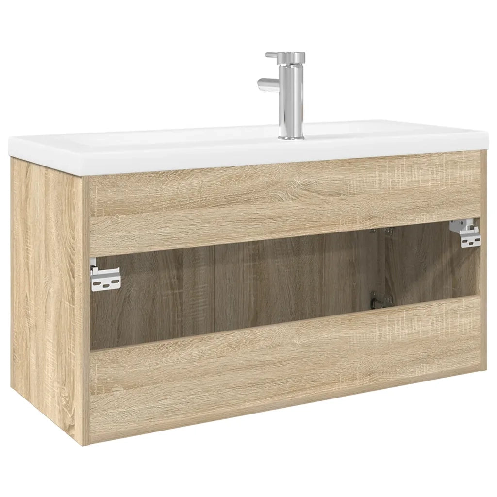 Mobile da Bagno con Lavabo Integrato Rovere Sonoma