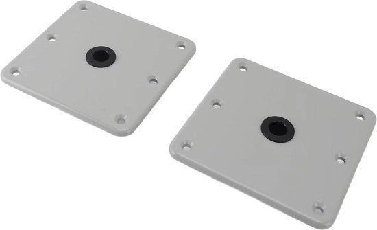 Base 7 x 7 pollici base in alluminio per sedile di barca - base di sedile di barca - connessione pin 3/4 pollici per piede