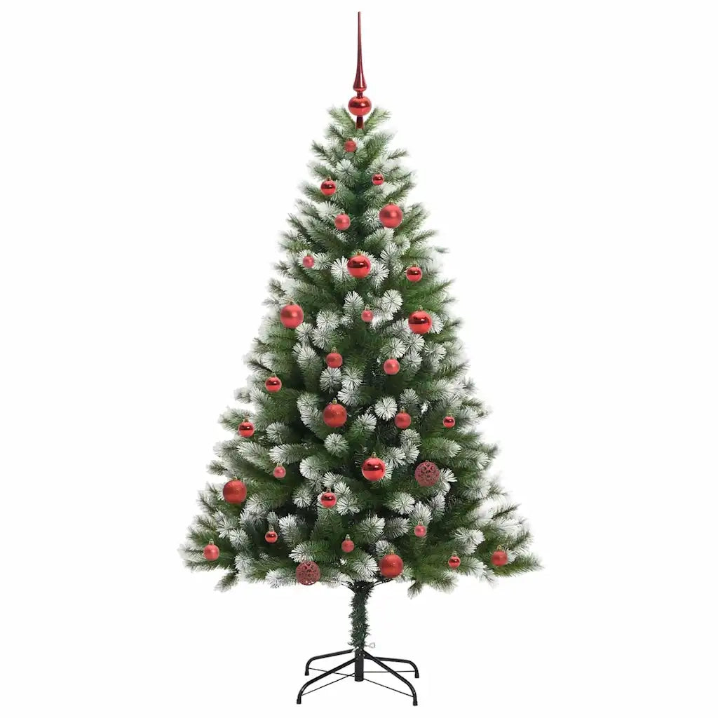 Albero di Natale artificiale a cerniera con neve fioccata