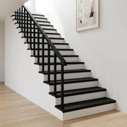 Tappeti per scale 20 pz 100 x 25 x 2 cm Nero 3446535