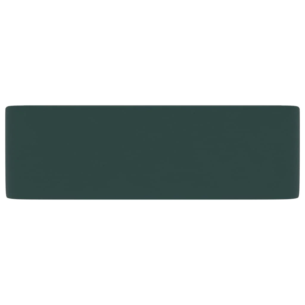 Lavabo da appoggio di lusso lavabo da bagno rettangolare 41 x 30 cm in ceramica verde scuro opaco 02_0002789
