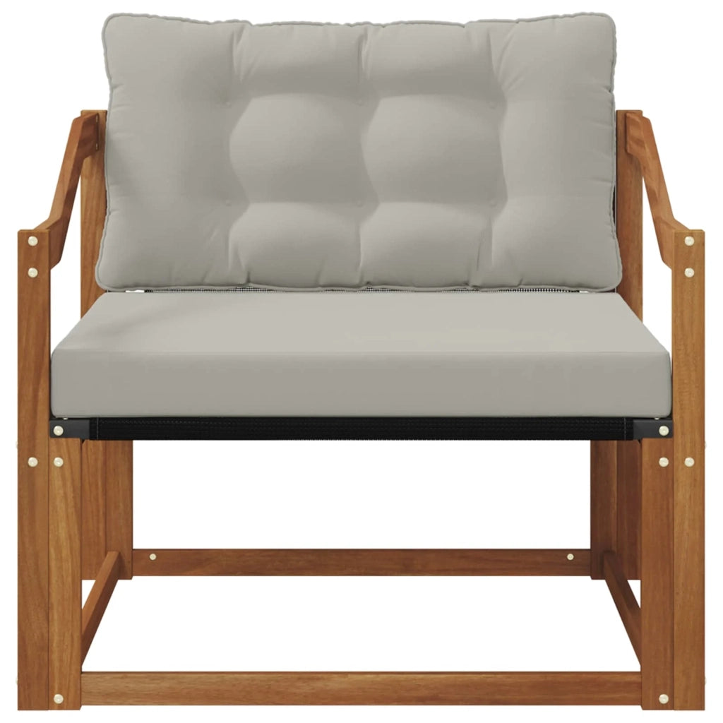 Set di divani da esterno-Sofa da giardino Legno di Acacia Massello e Textilene 330066