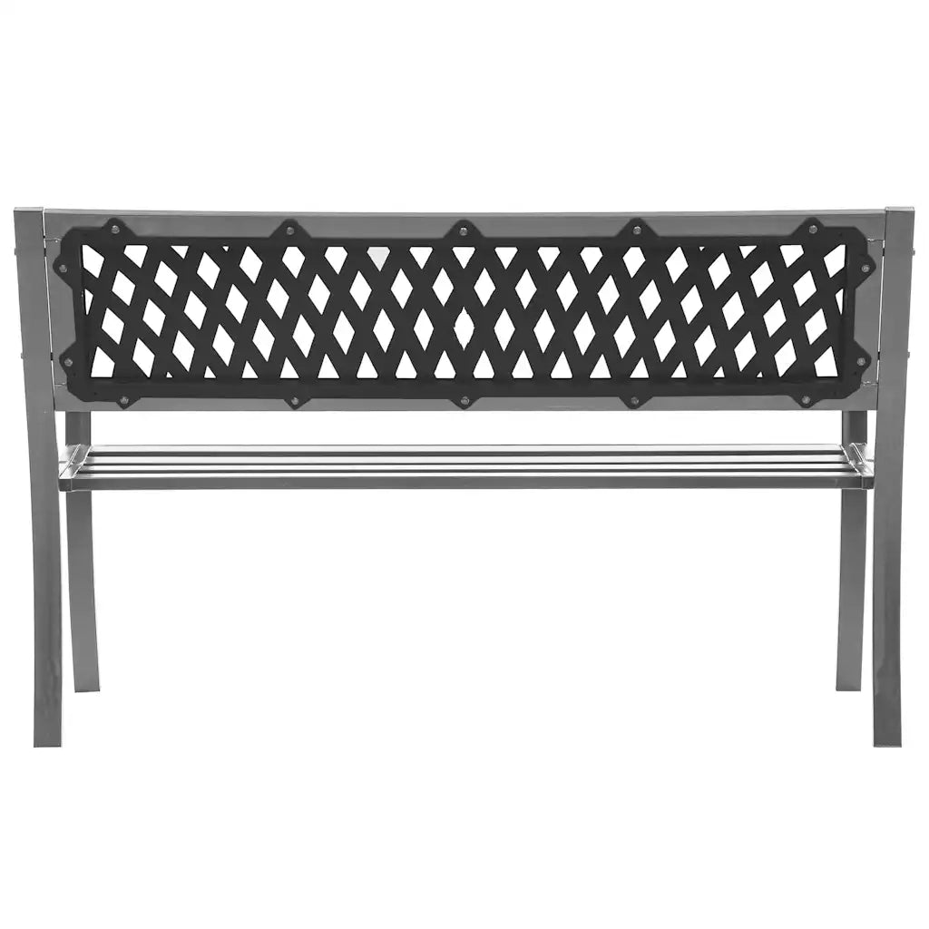 Panca da Giardino Nera 120 cm Acciaio