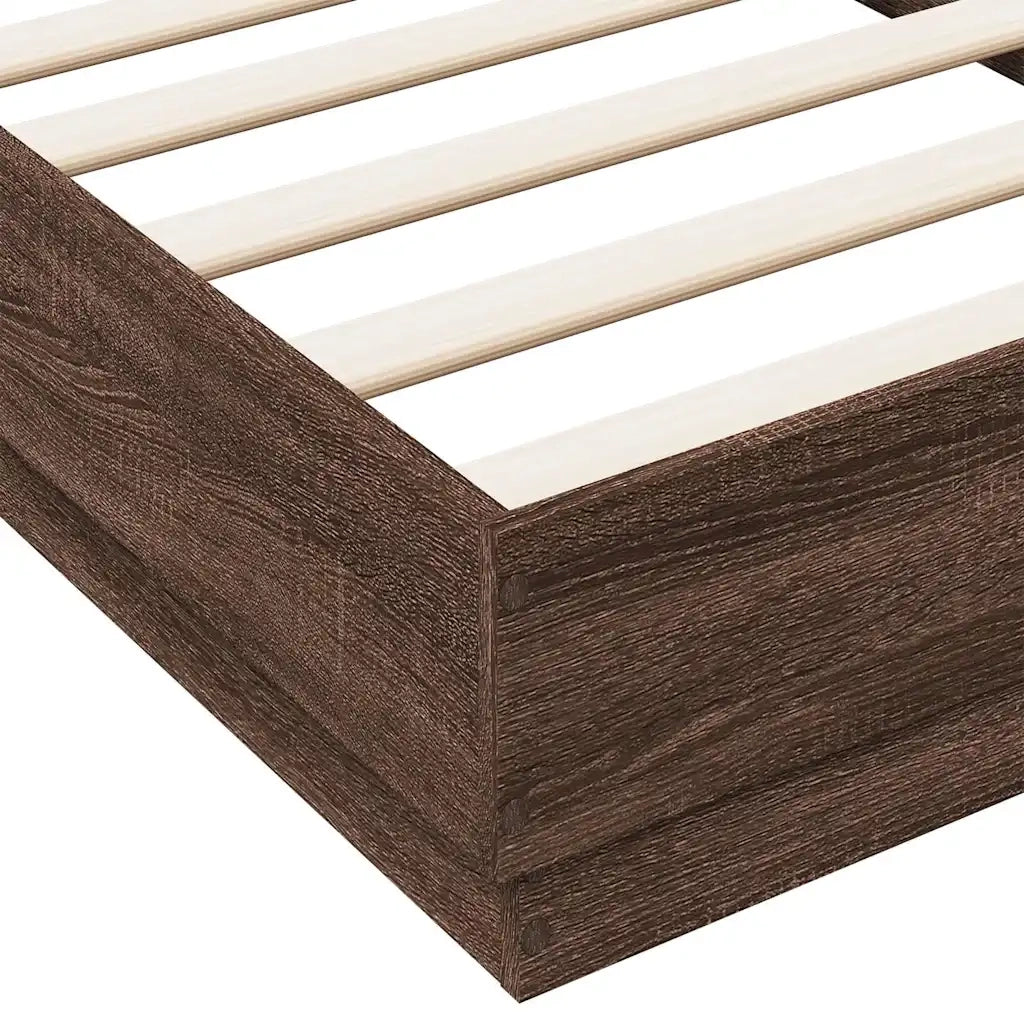Giroletto senza Materasso Rovere Marrone 90x190cm in Truciolato 839636