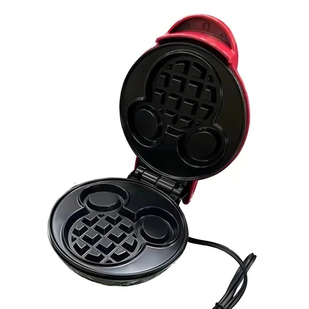 Trade Shop - Mini Piastra Macchina Per Waffle A Forma Di Topolino Antiaderente Bambini Facile Da Usare -