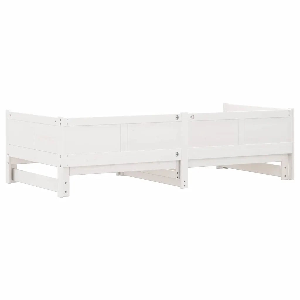 Letto matrimoniale | Letto per adulti | Letto Giorno Estraibile Bianco 203,5 x 184 x 56,5 cm