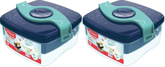 Scatola per Picnic, Cassetta per Pane, Scatola per Colazione ORIGINS KIDS - Blu (2-pack)