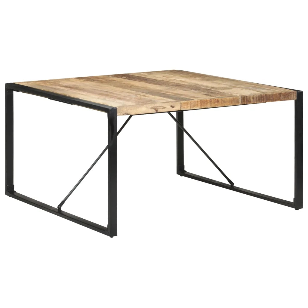Tavolo da Pranzo 140x140x75 cm in Legno di Mango Grezzo 321572