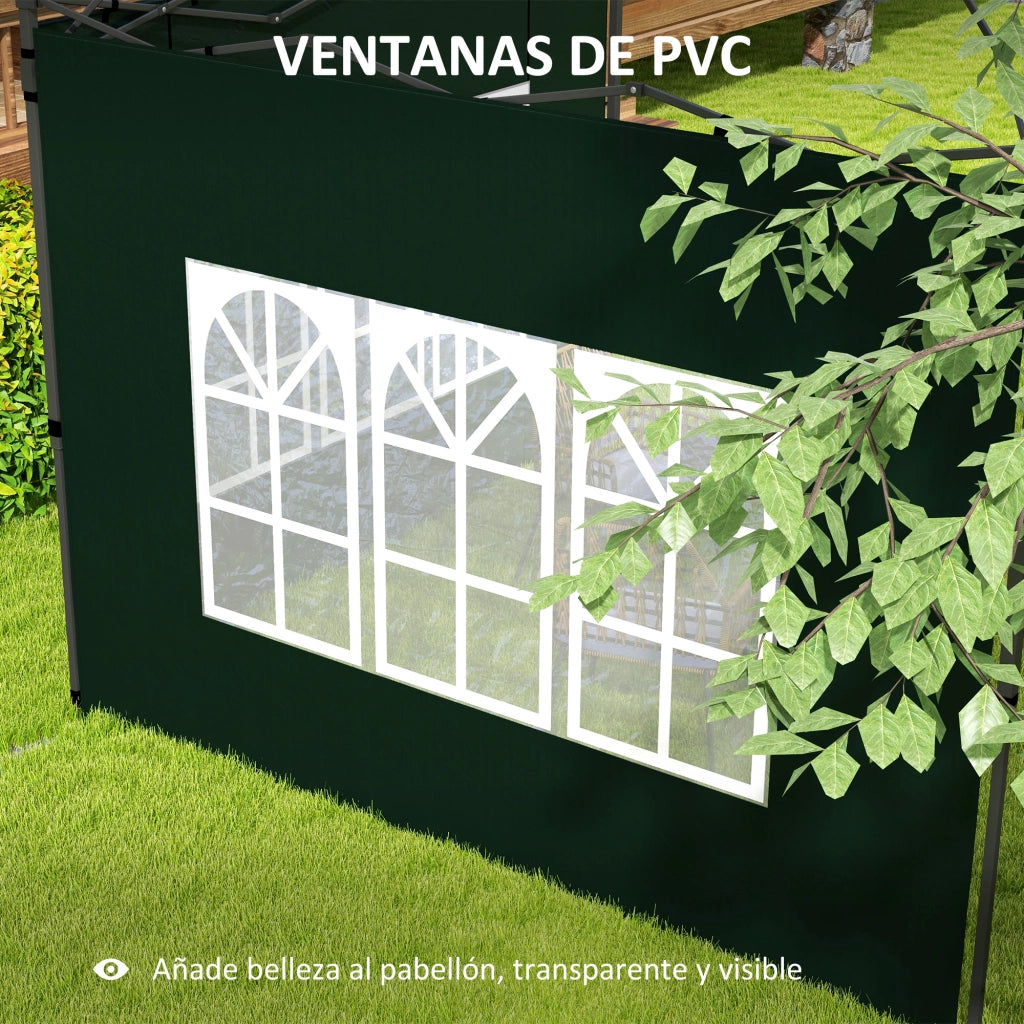 Pareti laterali per gazebo 3x3 m e 3x6 m ¨C zephmum ¨C Verde 293x193 cm