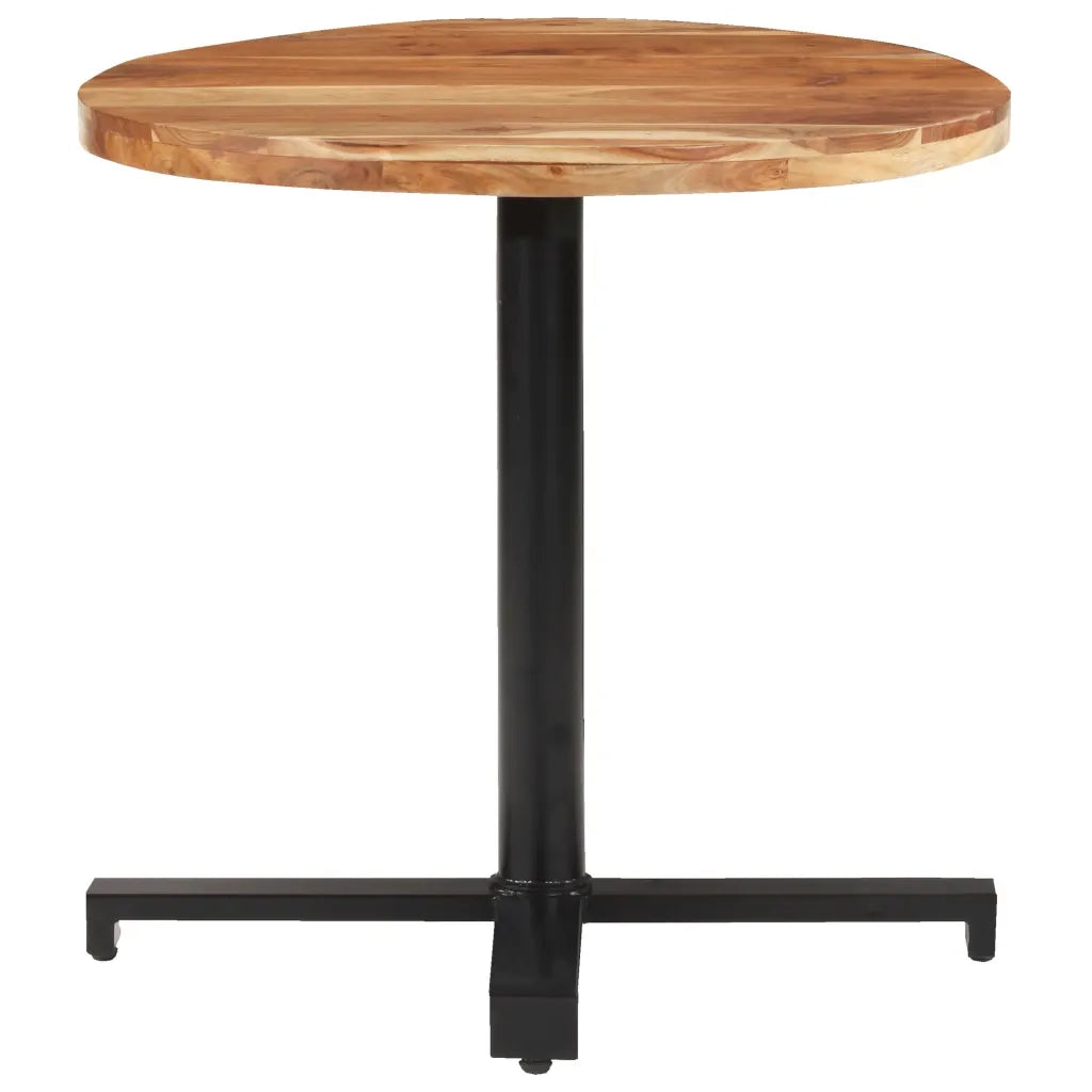 Tavolino da Bistrot Rotondo Ã˜80x75 cm in Legno di Acacia cod mxl 24699