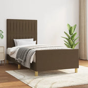 Giroletto senza Materasso-Struttura Letto Marrone Scuro 100x200 cm Tessuto 848047