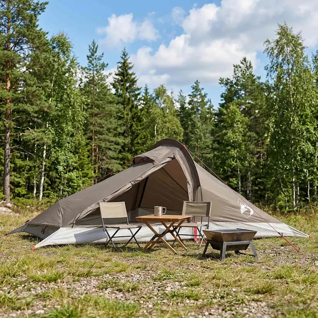 Tenda da backpacking Marrone e Grigio 2 persone 42019369