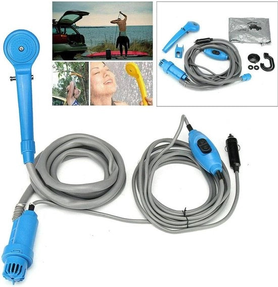 Doccia portatile - doccia per camper 12V spruzzatore d'acqua con getto di acqua con cappuccio elettrico per auto giardino outdoor doccia per cani
