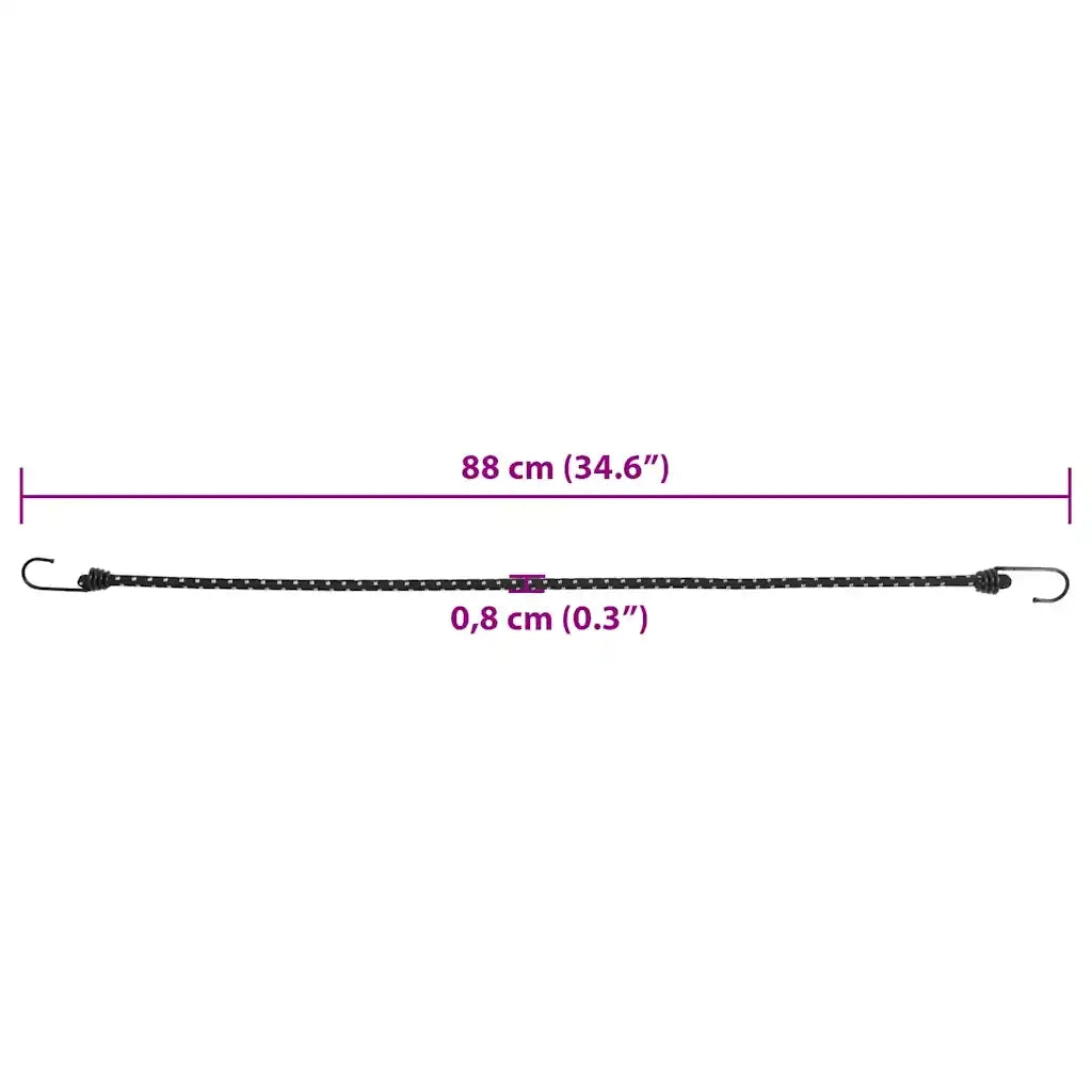 Corde Elastiche con Strisce Riflettenti e Ganci 25 pz 88 cm CFW1761994