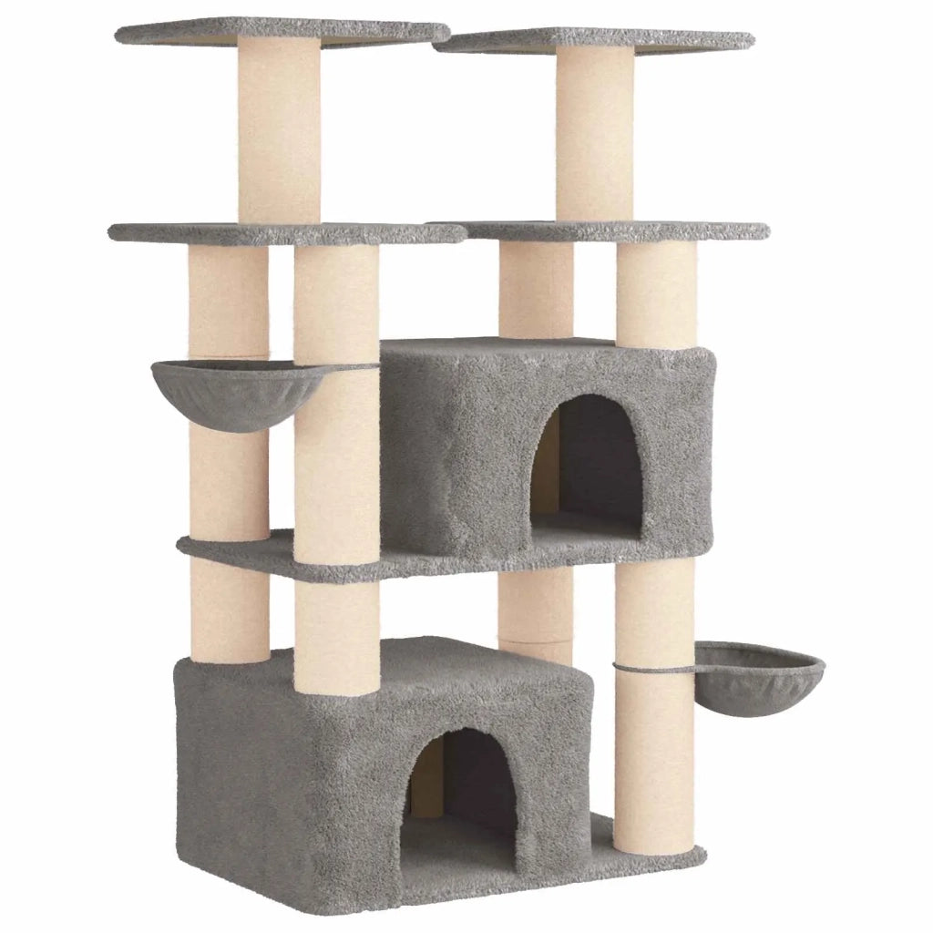 Albero per gatti con pali per graffiare in sisal 2 pz 147 cm 3422901