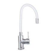 MISCELATORE CANNA ALTA FLESSIBILE RUBINETTO MONOCOMANDO CUCINA BIANCO 1987-2