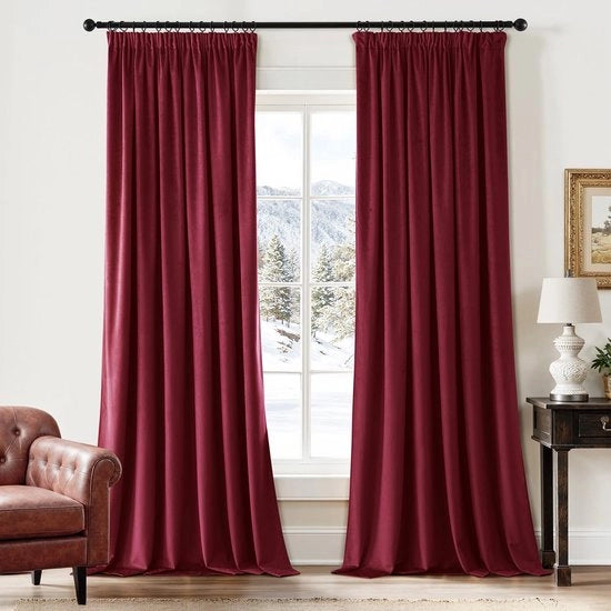 Set a doppio per tende di tendaggio in velluto - Verdusterizzazione - Decorativo - Densità elevata - Materiali di alta qualità - Decorazione per finestre