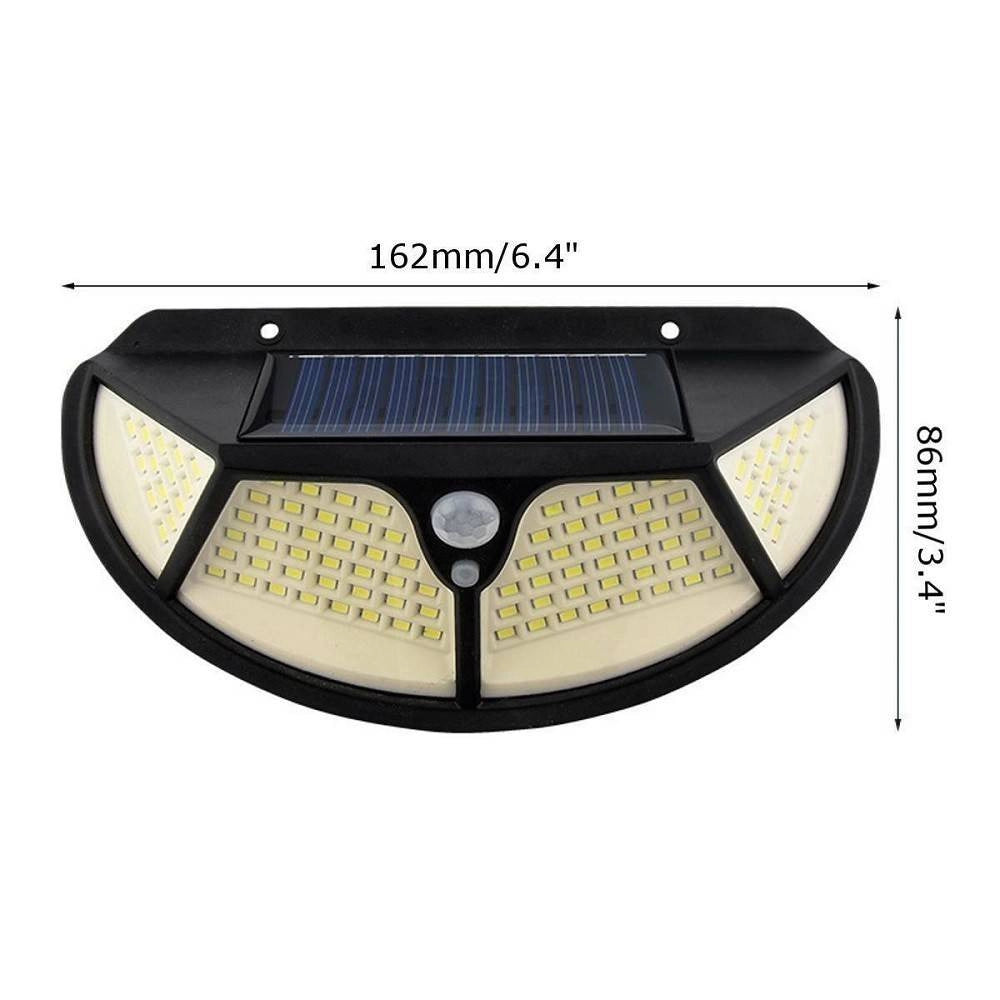 Trade Shop - 4pz Lampada Luce Faretto Faro Esterno Solare 102 Led Smd Sensore Movimento Ta005 -