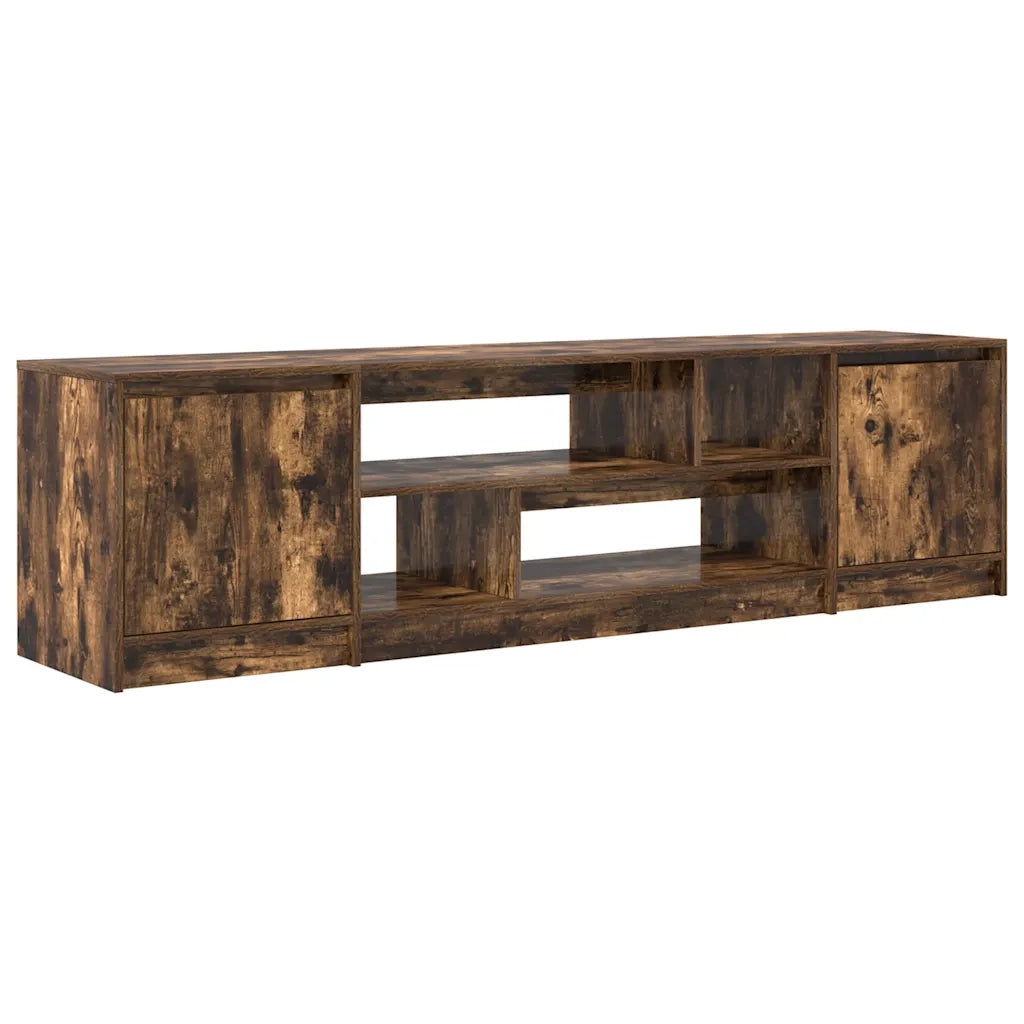 Mobile Porta TV Rovere Fumo 188,5x41x50 cm in Legno Multistrato 3328421