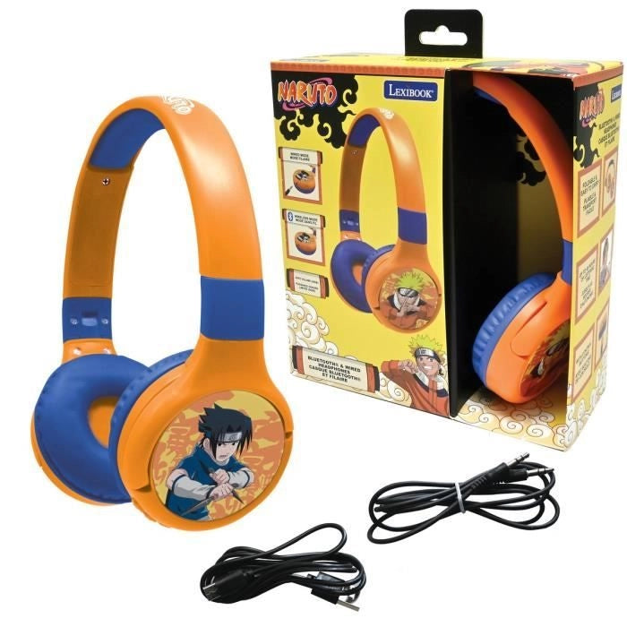 Naruto Comodo e pieghevole 2 in 1 Bluetooth e auricolare cablato con limitazione del suono