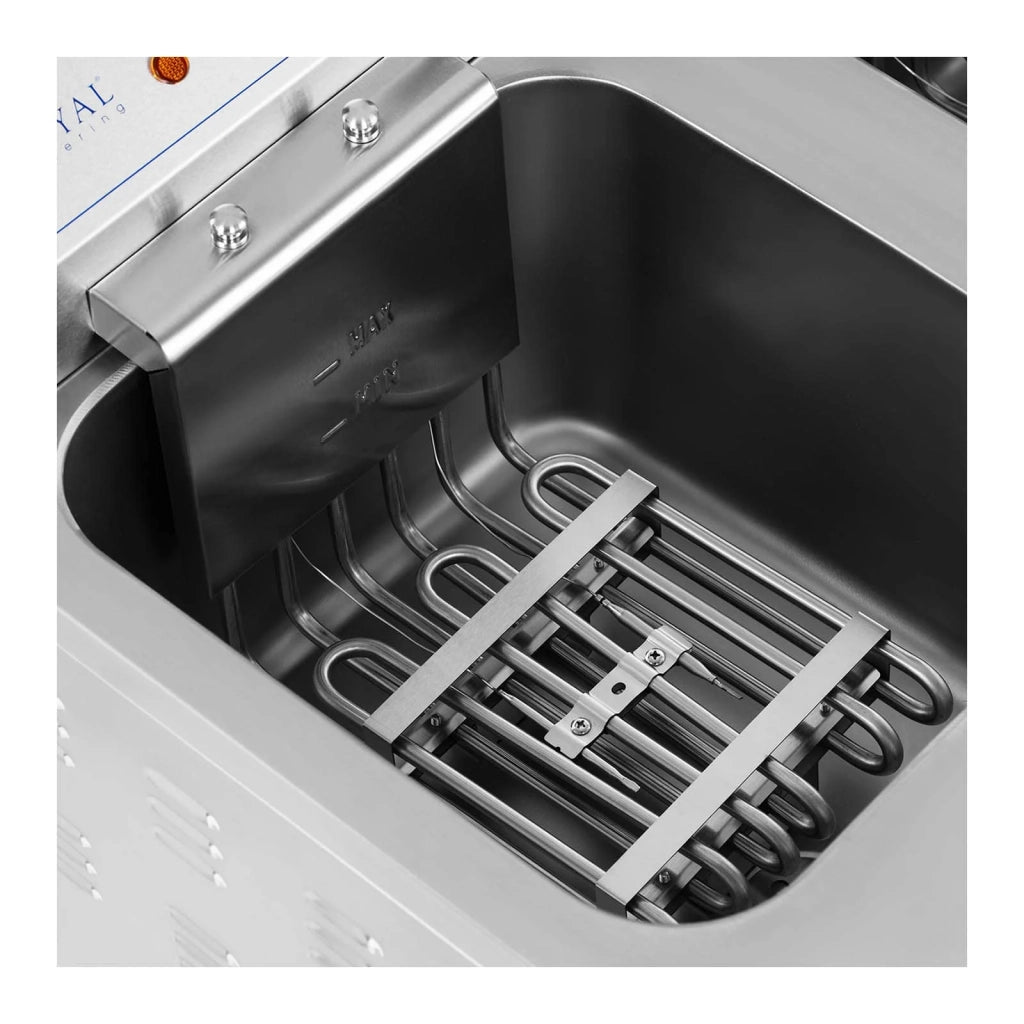 Friggitrice elettrica doppia 26 litri 10.000 watt rubinetto zona fredda mobile professionale in acciaio inox 14_0003983