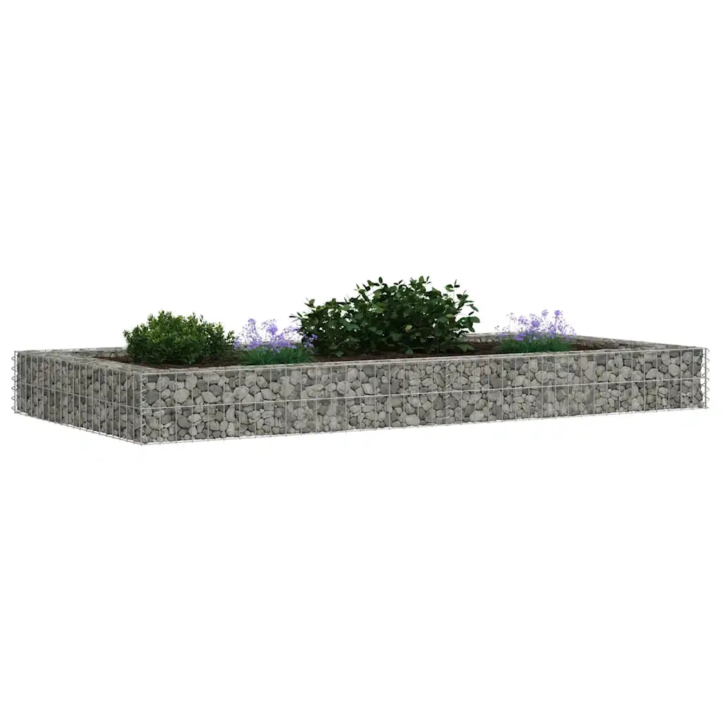 Gabbione Letto Rialzato in Acciaio Zincato 200x100x20 cm cod mxl 47525