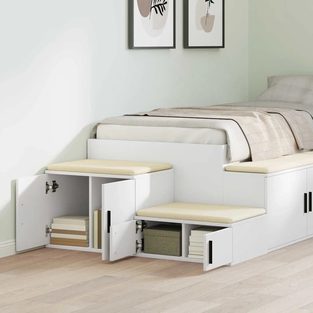 Armadio 2 pz Bianco 108 x 41 x 40 cm Legno multistrato CFW4391500