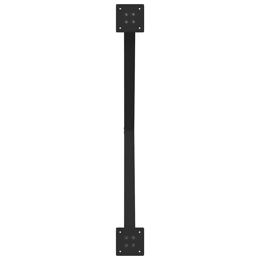 Gambe per tavolo da pranzo a forma di X 2 pz nere 90x(72-73) cm in acciaio 4012924