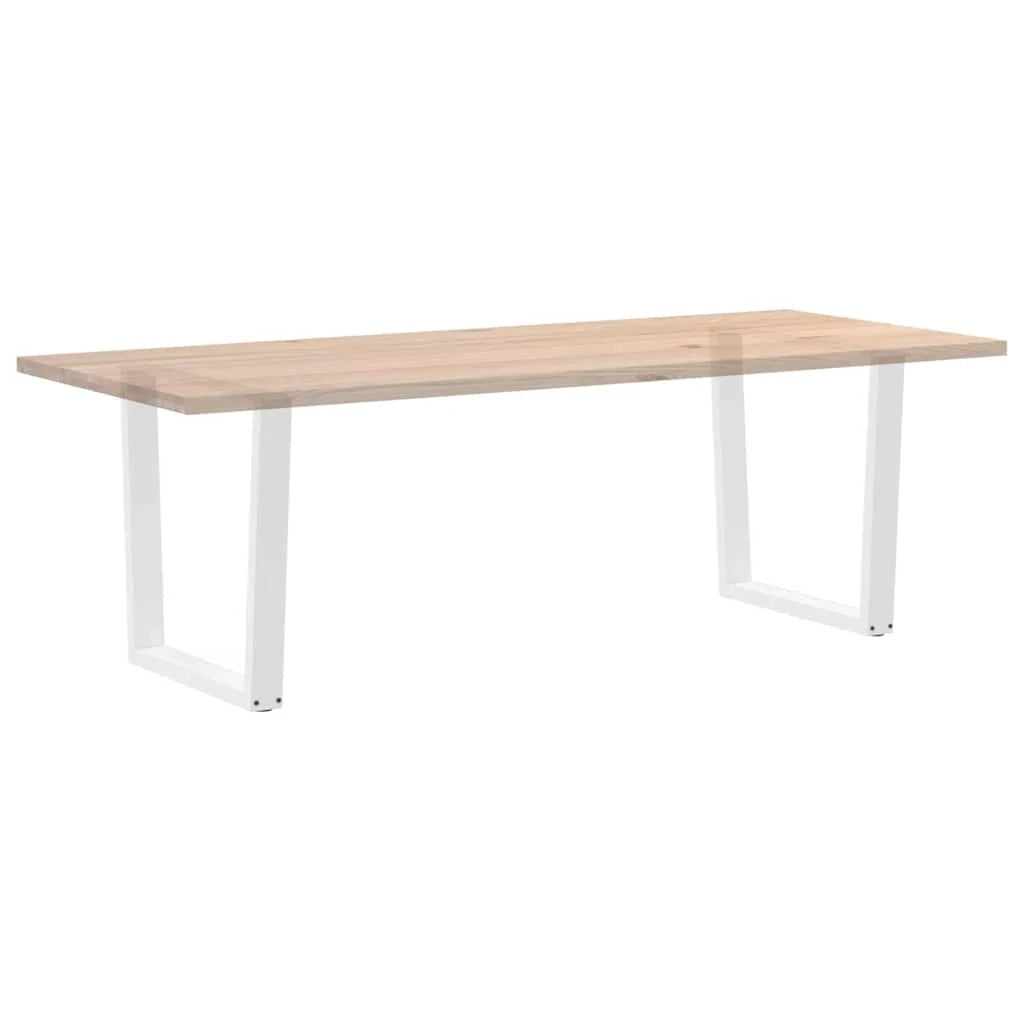 Set di 2 gambe regolabili per tavolo da pranzo a forma di V 90 x 72 cm stile moderno acciaio bianco 02_0056939