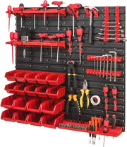Sistema di stoccaggio per attrezzi a parete con contenitori per attrezzi e cassetti a stack 

Modello: 12345
Capacità: 12 contenitori
Materiali: Acciaio inox e legno
Dimensioni: 120 x 60 x 30 cm
Peso: 25 kg