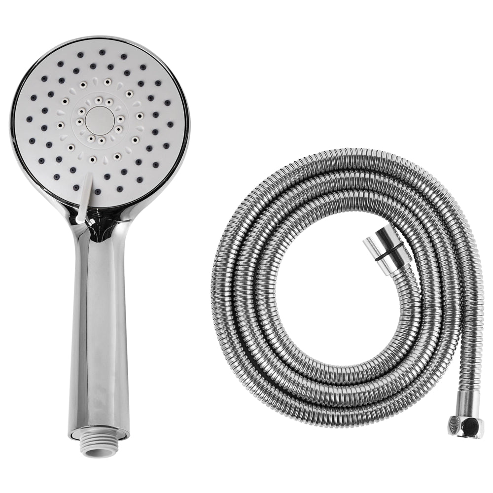 Set doccia con tubo flessibile 3 modalità di spruzzo Metallo argento stile moderno