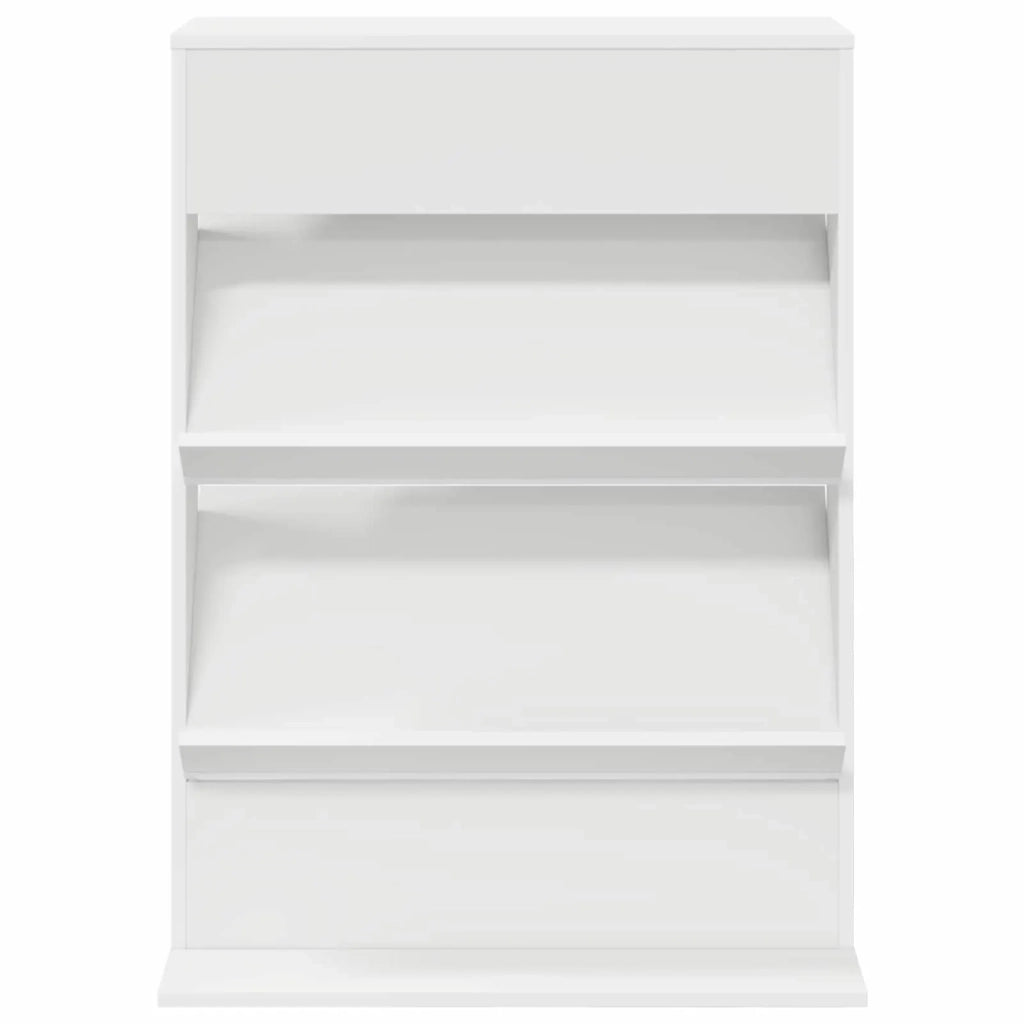 Scaffale per riviste Bianco 70 x 41 x 96 cm Legno multistrato 899535